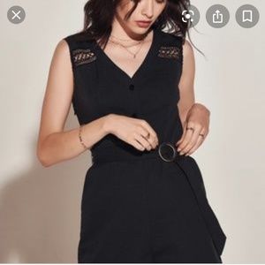 JNSQ Erin Black Shorts Romper